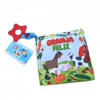 Libro de Tela Infantil Blando "Granja Feliz" con Mordillo Kiko Baby
