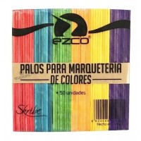 Palitos de Helado de Madera Color Ezco x 50 Unidades - Accesorios Didácticos x Mayor