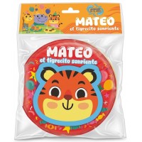Libro para el Baño Mateo el Tigrecito Sonriente - Colección Diversión en el Agua - 15x15 cm - 6 páginas