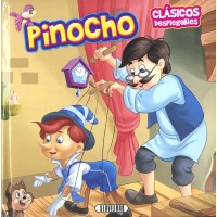 Libro Clásicos Desplegables: Pinocho - Tapa Acolchada Pop-Up (19.5x19.5 cm)