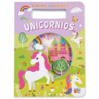 Unicornios - Libro Infantil Aprende y Diviértete- Libro Tapa Dura Troquelado - 15x20 cm - 10 páginas